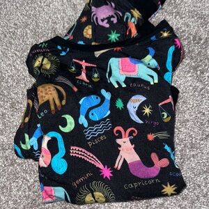 Little Sleepies Zodiac Print Kids Pajama Set - Black and Multicolor